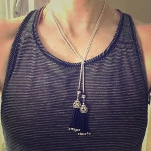 Brighton tassel necklace- many ways to wear it